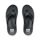 Reef Mens Fanning H20 Thongs - Black/Silver