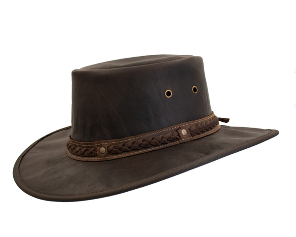 Barmah Hats Squashy Kangaroo / Roo Cooper X - Dark Brown Crackle (XX-Large)