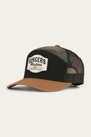 Ringers Western Country Club 7 Panel Cap - Black/Camo