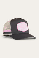 Ringers Western Country Club Deep Fit Trucker Cap - Ballet Pink/Charcoal