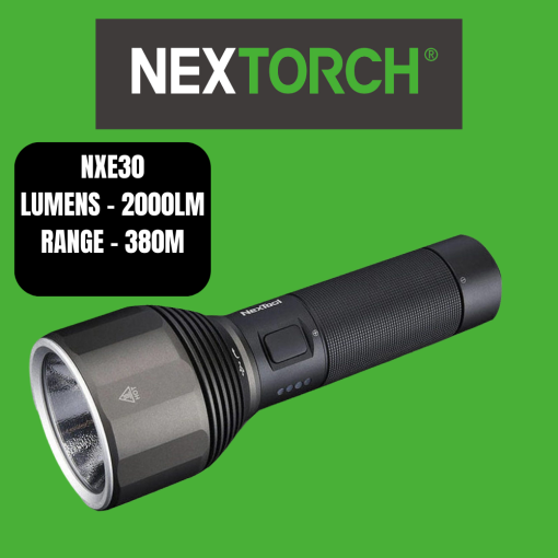 Nextorch E-Series Rechargeable Long Range High Beam Torch - 6 Modes (NXE30)