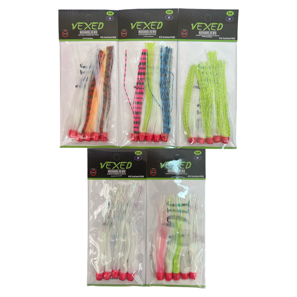 Vexed Buckabou Jig Wig (11cm / 5mm / 5pk) - Variety of Colours Available