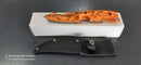 Eureka Gut Vision Hunting Knife with Sheath - Orange Camo