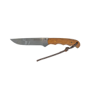 Eureka Homesteader Hunting Knife with Wooden Handle & Leather Sheath