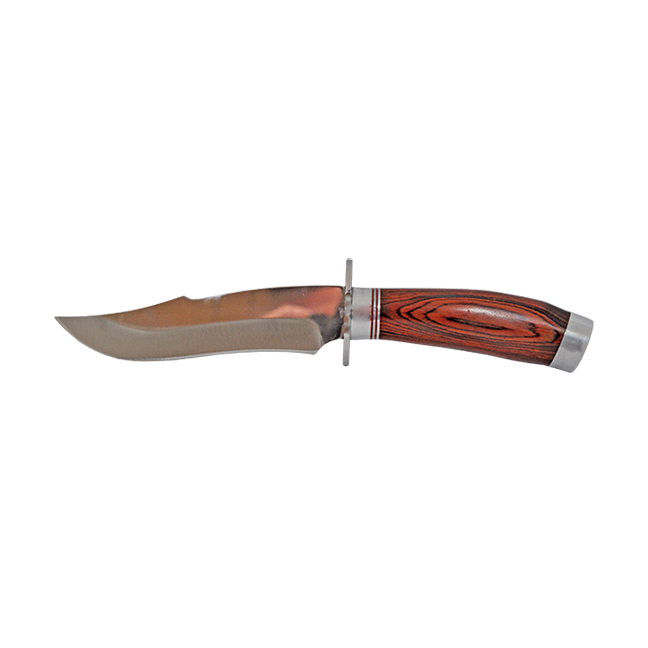 Eureka Sturgis Hunting Knife with Wood Handle and Sheath