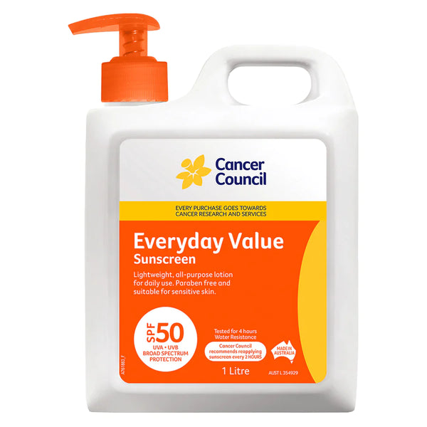 Cancer Council Everyday Value Sunscreen SPF50 (1 Litre)