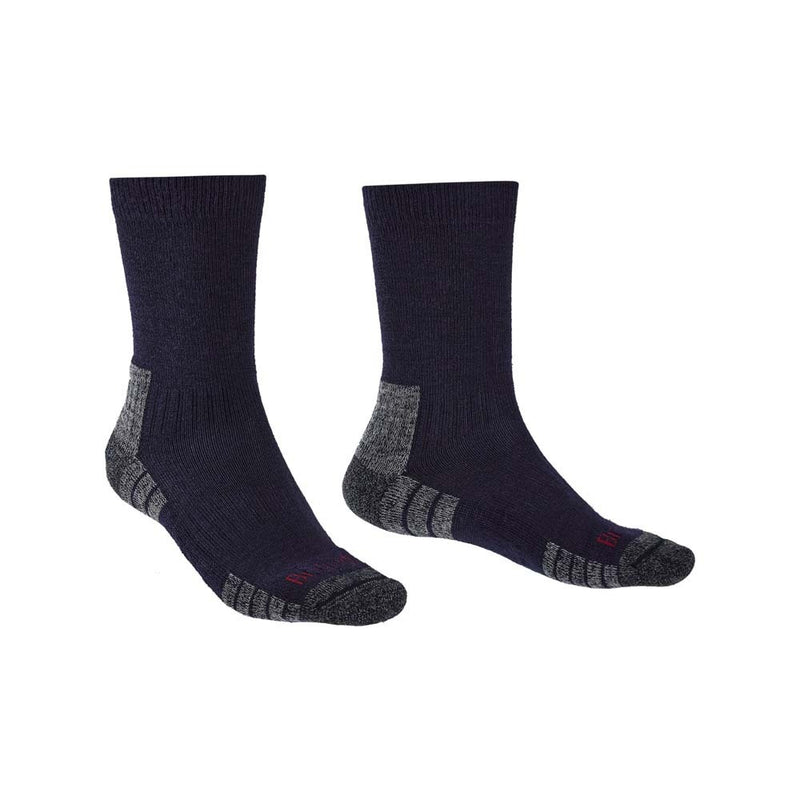 Bridgedale Men's Hike Lightweight Merino Performance Boot Hiking Socks (Large) - Navy/Grey