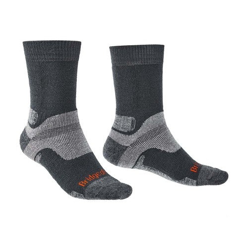 Bridgedale Men's Hike Midweight Performance Socks (Large) - Gunmetal Grey