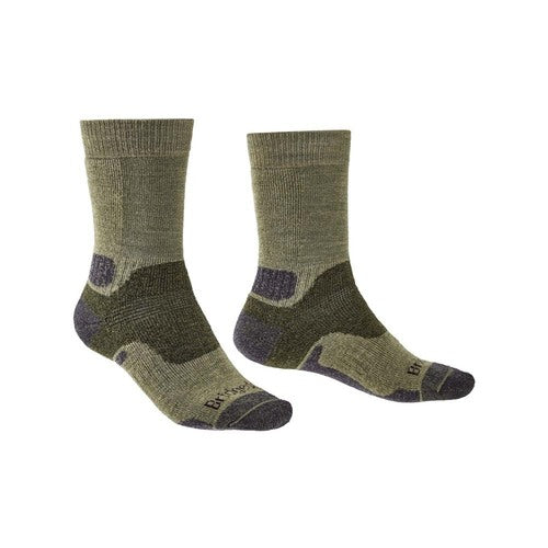 Bridgedale Men's Hike Midweight Merino Performance Boot Hiking Socks (X-Large) - Green