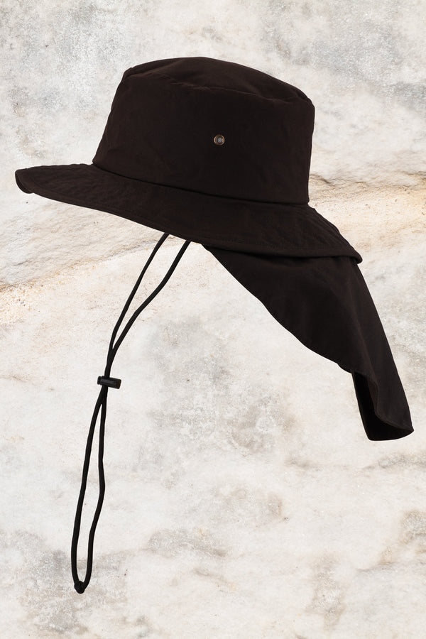 Burke & Wills Flinders Hat with Flap - Brown