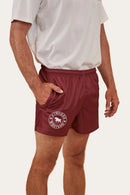 Ringers Western Footy Shorts - Burgundy