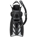 Mirage Adult Infinity Dry Silicone Mask and Snorkel Set (Small/Medium) - Black