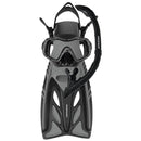 Mirage Junior Raven Silicone Mask Snorkel and Fin Set (Large/X-Large) - Black