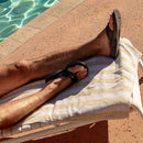 Reef Mens Fanning H20 Thongs - Black/Silver