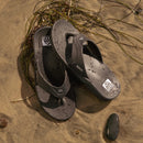 Reef Mens Fanning H20 Thongs - Black/Silver