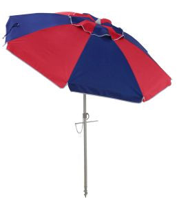 Beachkit Fiesta 185cm Beach Umbrella - Red/Navy