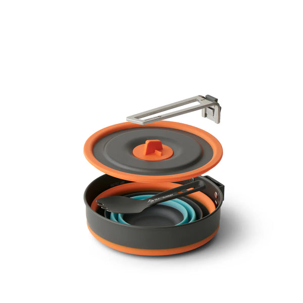 Sea to Summit Frontier Ultralight Collapsible Pot (1L) - Orange/Grey