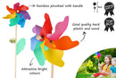 Austwide Spin Windmill Pinwheel with Handle - Rainbow (70cm x 18cm)