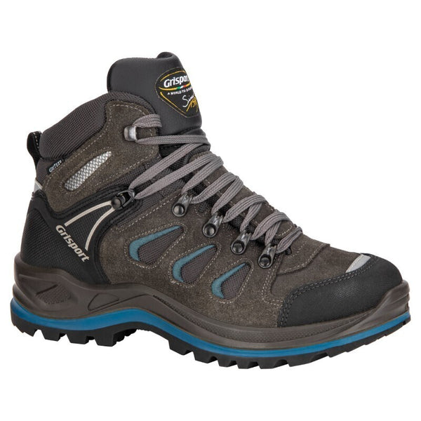 Grisport Men's Flinders Mid Waterproof Hiking Boot - Grey/Black/Blue (Size 10)