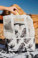 Good Vibes 2-1 Insulated Beach Cooler Bag - Sorrento Palm