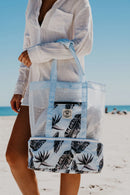 Good Vibes 2-1 Insulated Beach Cooler Bag - Sorrento Palm