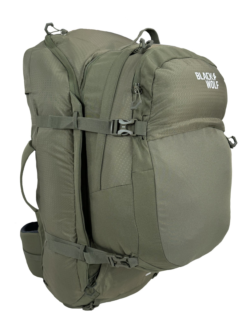 BlackWolf Grand Teton II 75 Travel Backpack - Moss Green