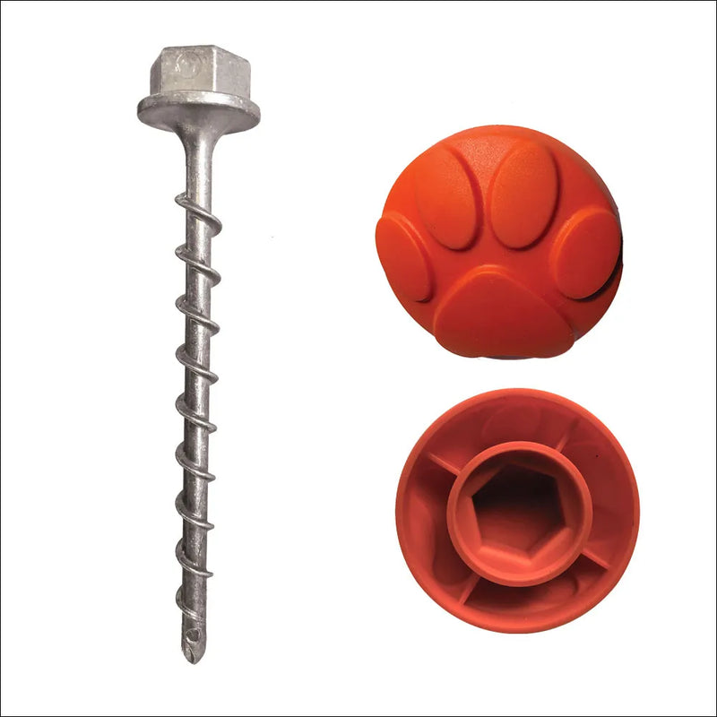 Ground Dog Ground Puppy Drill/Screw Pegs with Protective Cap