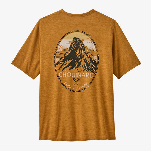 Patagonia Men Capilenen Cool Daily Lands Graphic Shirt - Chouinard Crest: Talon Gold X-Dye