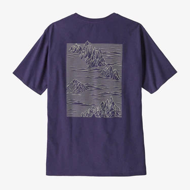 Patagonia Men Stratasphere Responsibilli-Tee Short Sleeve T-Shirt - Plummet Purple