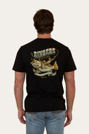 Ringers Western Mens Buckin Barra Loose Fit T-Shirt - Black