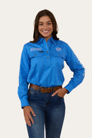 Ringers Western Womens Signature Jillaroo Half Button Work Shirt - Blue