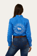 Ringers Western Womens Signature Jillaroo Half Button Work Shirt - Blue