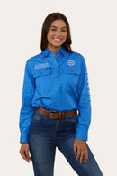 Ringers Western Womens Signature Jillaroo Half Button Work Shirt - Blue