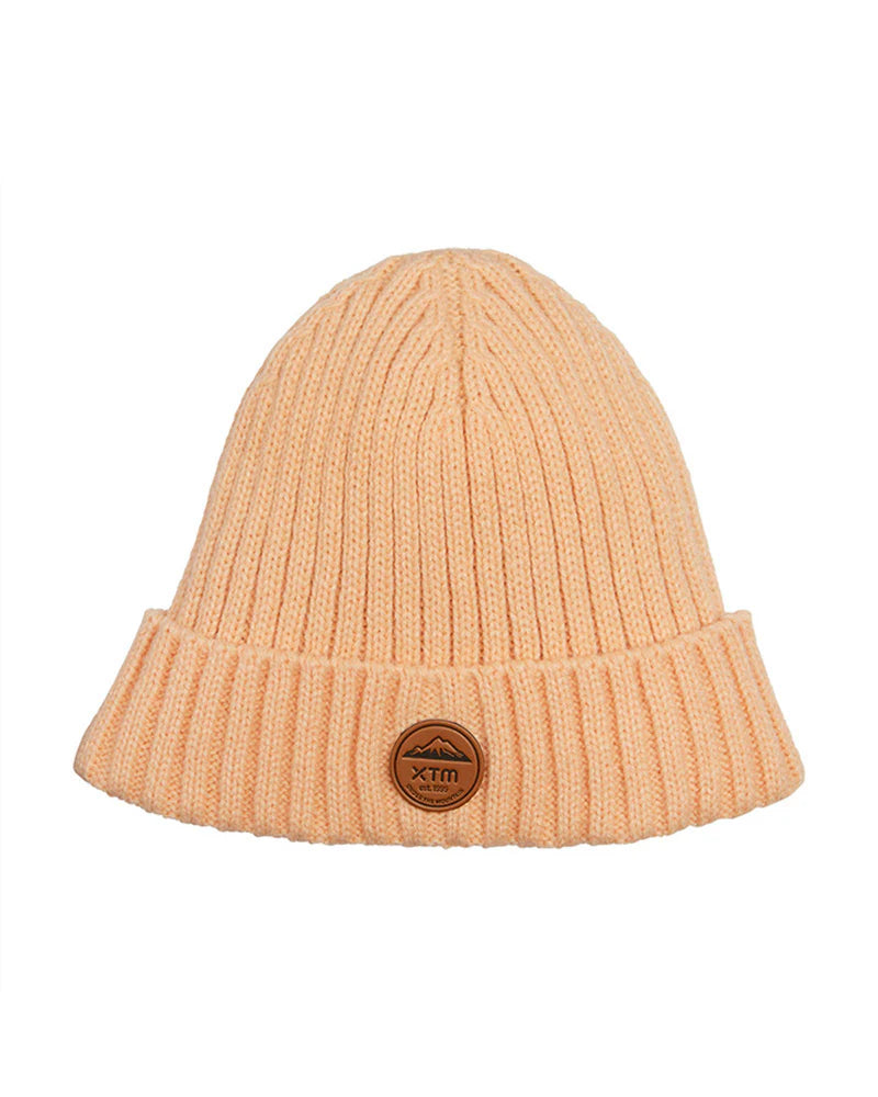 XTM Wilco Kids' Rib Knit Fleece Lined Beanie - Apricot