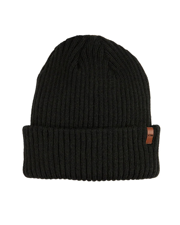 XTM Ace Knitted Brim Hat Beanie - Black