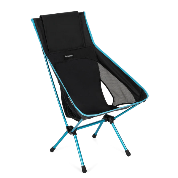 Helinox Chair One Highback (RE) - Black with Cyan Frame