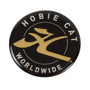 Hobie Kayak Bow Dome Logo Decal - Black with Gold Logo and Silver Text (1 Piece)