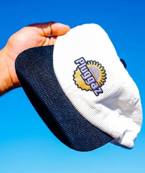 Pluggas Cap Cord Hat - White/Black