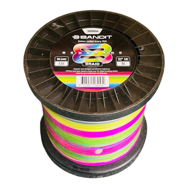 Bandit Renegade X8 Braid Multi Colour (80lb 3000m)