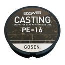 Gosen Answer 16 Braid 300m Green (Assored Breaking Strains)