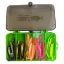 Insalt Soft Plastic Kit With Double Sided Tackle Box (63 Piece Set)