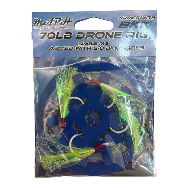 Maph Drone Rig 5/0 *NEW* BKK Glow Circle Hooks fitted*