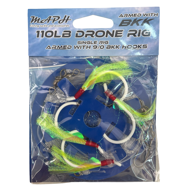 Maph Drone Rig 9/0 *NEW* BKK Glow Circle Hooks fitted*