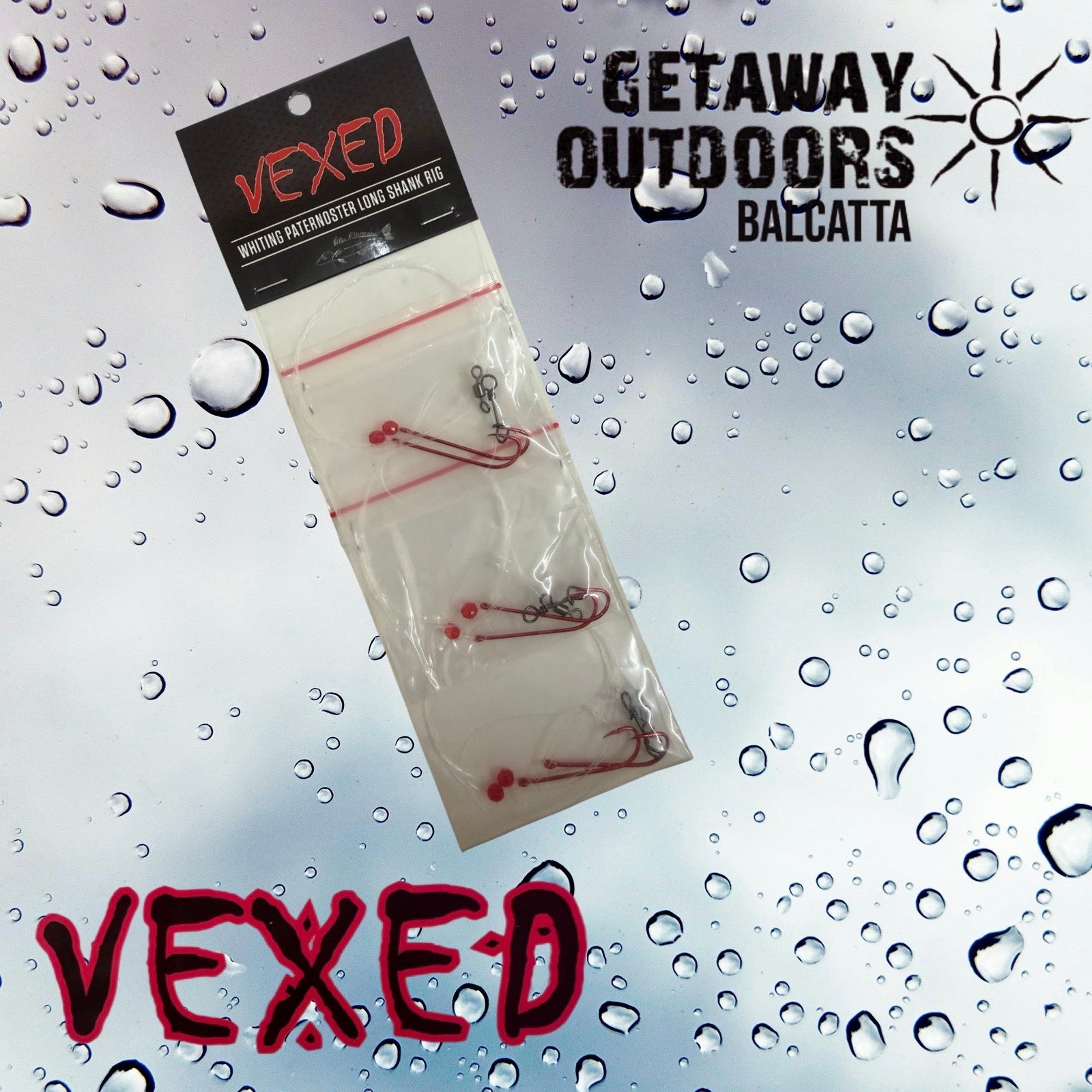 Vexed Whiting Paternoster Long Shank Rig - 3 Pack (Variety of Sizes Av