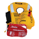 Hobie Adult Manual Inflate PFD Waist Belt (80cm-140cm/40kg Plus) - Yellow with Red Pouch