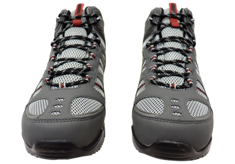 Hi-Tec Men's Bryce II Mid Waterproof Hiking Boots - Charcoal (Size 8)