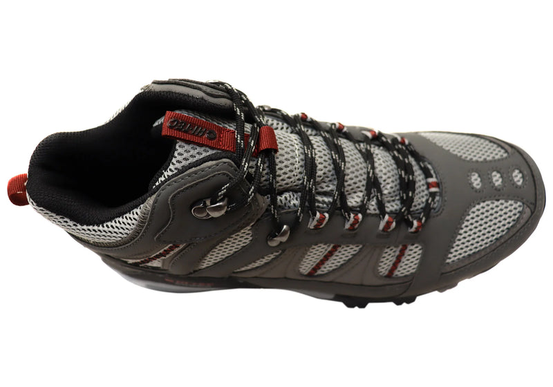 Hi-Tec Men's Bryce II Mid Waterproof Hiking Boots - Charcoal (Size 8)