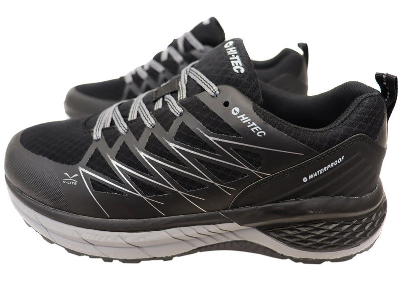 Hi-Tec Men's Trail Lite Low Waterproof Shoes - Black/Silver (Size 10)
