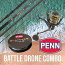 Penn Battle 4 10'000 / Prevail 2 12ft 37kg Drone Combo - Bonus Braid 65lb 500m