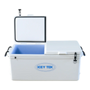 Icey Tek 115L Long Ice Box Cooler with Split Lid Left- White